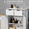 thumbnail image 5 of Freestanding Bathroom Storage Cabinet, Floor Cabinet with 2 Drawers, Adjustable Shelf, for Bathroom, Living Room or Entryway, White$$Home Decor, Kitchen, & Other, 5 of 9