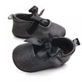 thumbnail image 5 of AJZIOJIRO Newborn Baby Girls Princess Shoes Lovely Bow Solid Color Soft Sole Sequins Shoes 0-18 Months Baby Casual Walking Shoes, 5 of 5