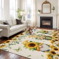 thumbnail image 3 of Spring Gnomes Area Rugs Collection 5'x7', Retro Botanical Flowers Leaves Butterfly Non Slip Indoor Rectangle Throw Runner Rug Floor Mat Carpet for Living Room Dining Table Bedroom Nursery, 3 of 9