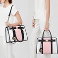 thumbnail image 3 of MKP Womens Satchel Female Handbags Two Tone Vegan Leather Shoulder Bag with Wallet 2pcs Set, 3 of 7