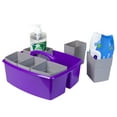 thumbnail image 4 of Storex Plastic Desktop Organizer Caddy with 6 Sorting Cups, Purple, 2-Pack, 4 of 8