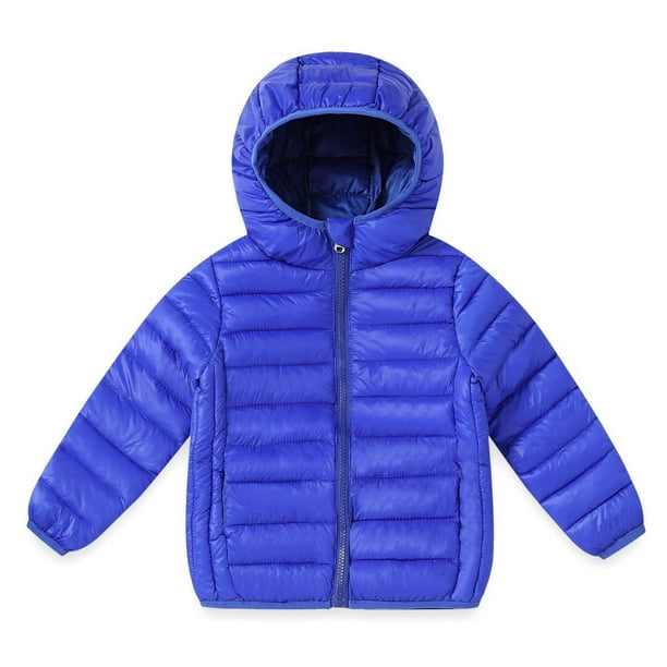 Parkas de manga larga para niños, de invierno, de color liso, con capucha ligera y fina, informales, deportivas, cálidas y gruesas, de poliéster.