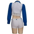 thumbnail image 4 of Sexy Blue Cheerleader Two-Piece Set Top and Shorts, 4 of 7
