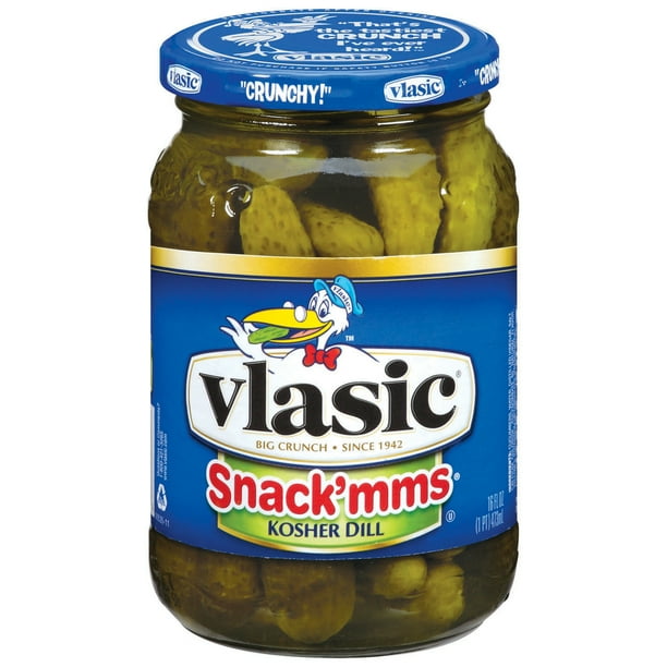 Vlasic Snackmms Kosher Dill Pickles 16 fl oz - Walmart.com ...