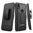thumbnail image 2 of For Alcatel Jitterbug Smart3 Case With Tempered Glass Screen Protector Heavy Duty Protective Phone Casebuilt-in Kickstand Rugged Shockproof Protective Phone Case - Black, 2 of 5