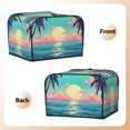 thumbnail image 3 of Pofeuu Retro Palm Beach Sunset Print Toaster Cover 4 Slice, Bread Dust Cover & Fingerprint Protection, Kitchen Small Appliance Covers(Toaster Cover), 3 of 7