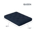 thumbnail image 5 of Loosh Home  10" Canvas Futon Mattress Navy Queen, 5 of 5