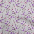 thumbnail image 1 of oneOone Georgette Viscose Light Gray Fabric Floral Sewing Material Print Fabric By The Yard 42 Inch Wide, 1 of 5