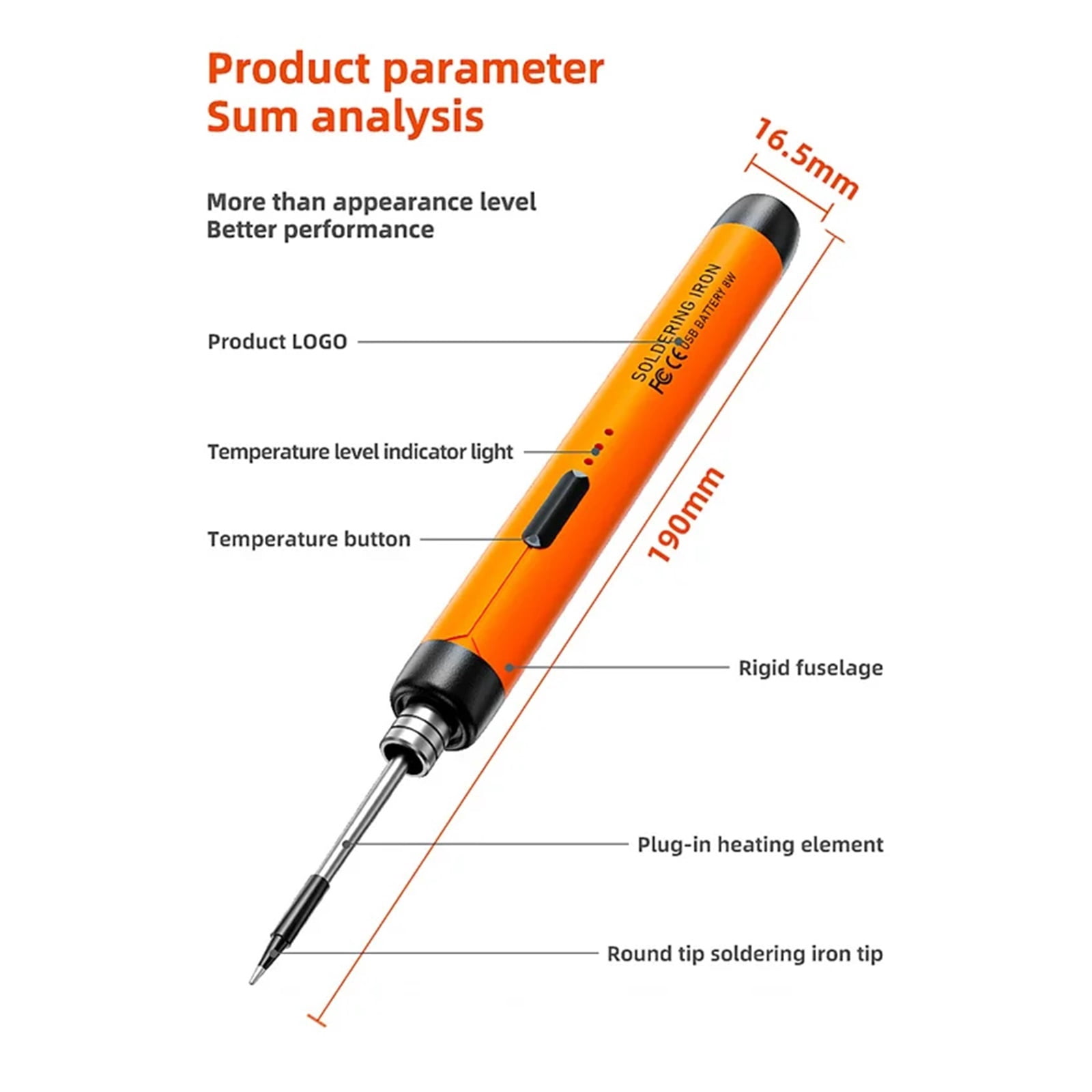 5V 8W USB Soldering Iron Mini Portable Professional Pen Soldering Iron Power Supply Kit Tool Rapid Heating Welding Solder Kit ,Precise Temperature Adjustment
