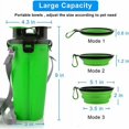 thumbnail image 5 of Botella de agua para perros con 2 cuencos plegables, portátil 2 en 1, botella de agua y comida para perros, gatos, mascotas, botella de viaje para caminar, hacer ejercicio, senderismo,, 5 of 5