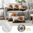 thumbnail image 6 of Thanksgiving Pumpkins Outdoor Waterproof Pillow Covers, Fall Cart Yellow Tree Country Rustic Decorative Square Throw Pillowcase Sofa Cushion Sham for Patio/Couch/Chair, 16"x16" 2 Pack, 6 of 8