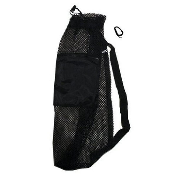 Mesh Drawstring Snorkel Bag with Black Zip Pocket