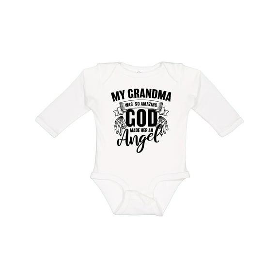 Inktastic My Grandma Was So Amazing God Made Her an Angel Boys or Girls Long Sleeve Baby Bodysuit