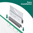 thumbnail image 5 of Ensemble de 4 Rouleaux de Support Supérieur de Porte de Douche Sans Cadre, Roue à Roulement à Billes 3/4 Pouces, Aluminium Réglable avec Vinyle de Vitrage, 5 of 5