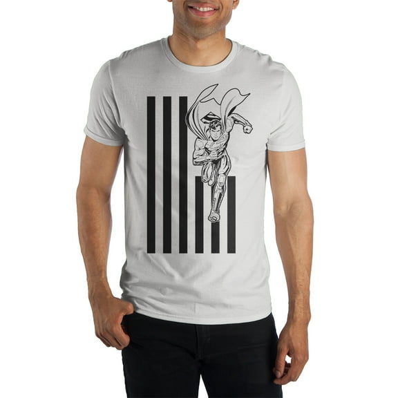 Superman Men's Running Flag T-Shirt-X-Large