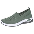 thumbnail image 2 of Samdudou Womens Sneakers Closed Toe Slip On Walking Shoes Breathable Lightweight Knit Mesh Upper Sporty Casual Athletic Running Gym Workout Daily Outdoor Footwear, 2 of 6