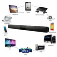thumbnail image 4 of Gprince Wireless Bluetooth 2 Speak Driver Sound Bar with Remote Control & RCA Line, Black, 4 of 8