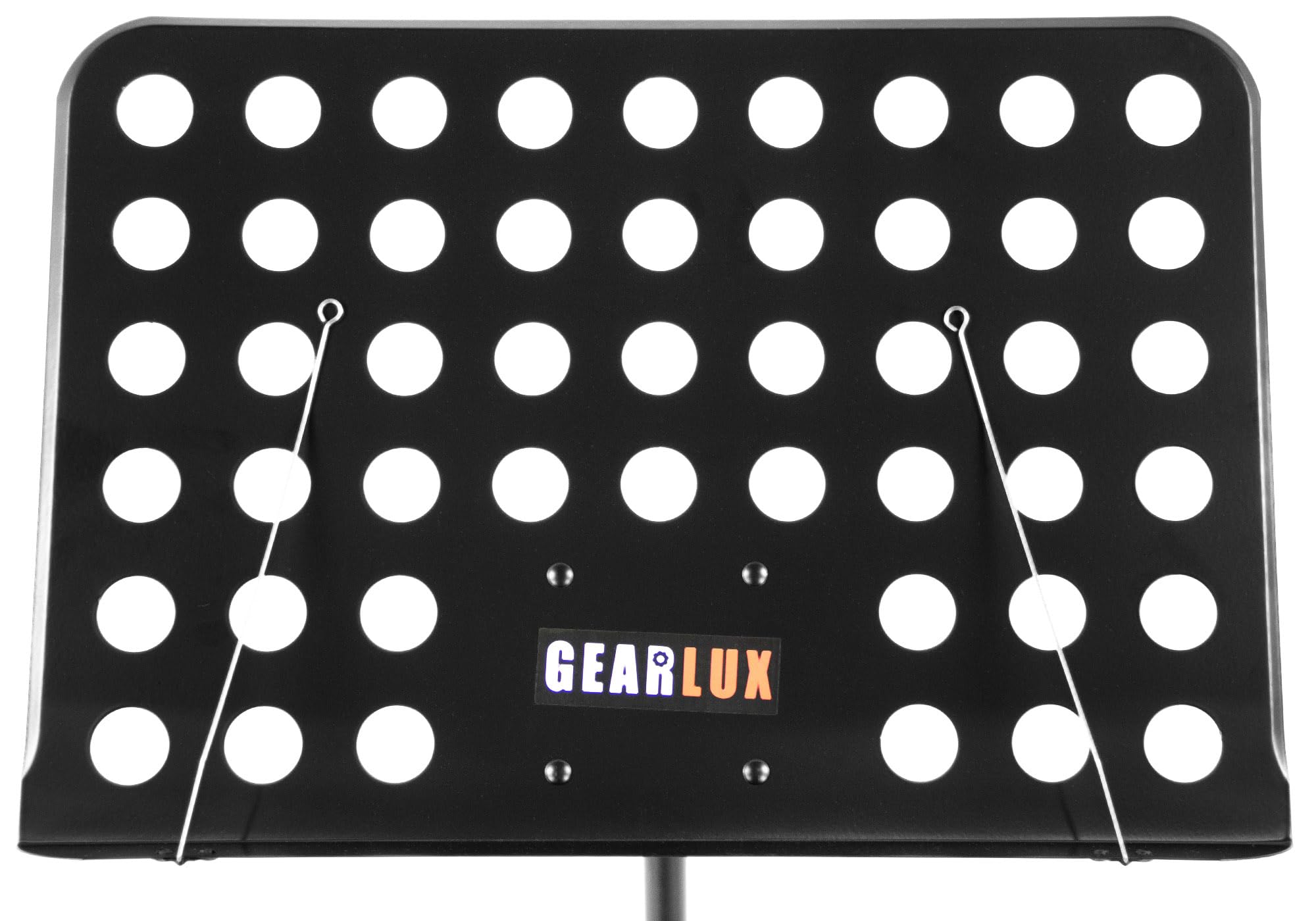 Gearlux Lightweight Vented Die-Cast Sheet Music Stand with Height Adjustment up to 71 Inches and Triple Layer Anti-Rust Coating