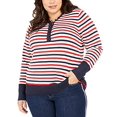 thumbnail image 4 of Tommy Hilfiger Womens Stripe Pullover Sweater, Multicoloured, Plus Size, 3X, 4 of 5