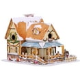 thumbnail image 3 of Christmas DIY Puzzle House Creative DIY Model Building Kits Christmas 3D Puzzles 40pcs Yellow, 3 of 9