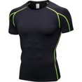 thumbnail image 1 of Ropa deportiva ajustada de manga corta para hombre, ropa de entrenamiento para correr, ropa elástica de secado rápido, camiseta de manga corta, 1 of 5