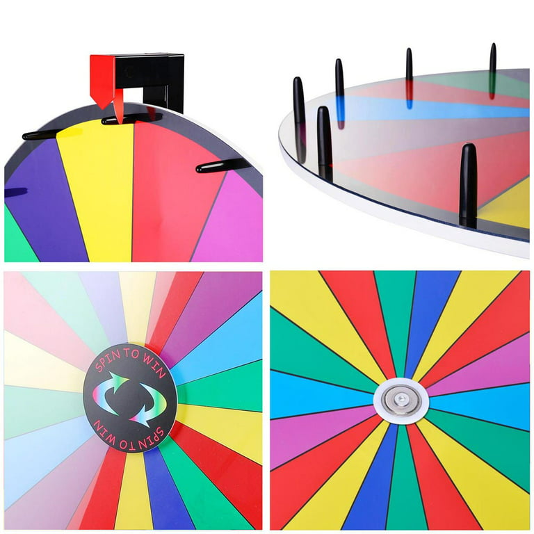  Spin The Wheel 11.81 Inch 10 Slots Spinning Wheel Game 5 Colors  Reusable Prize Wheel of Fortune Spinner Wheel Dry Erase with Suction Cup  Base for Party Carnival Tradeshow Prize Wheel