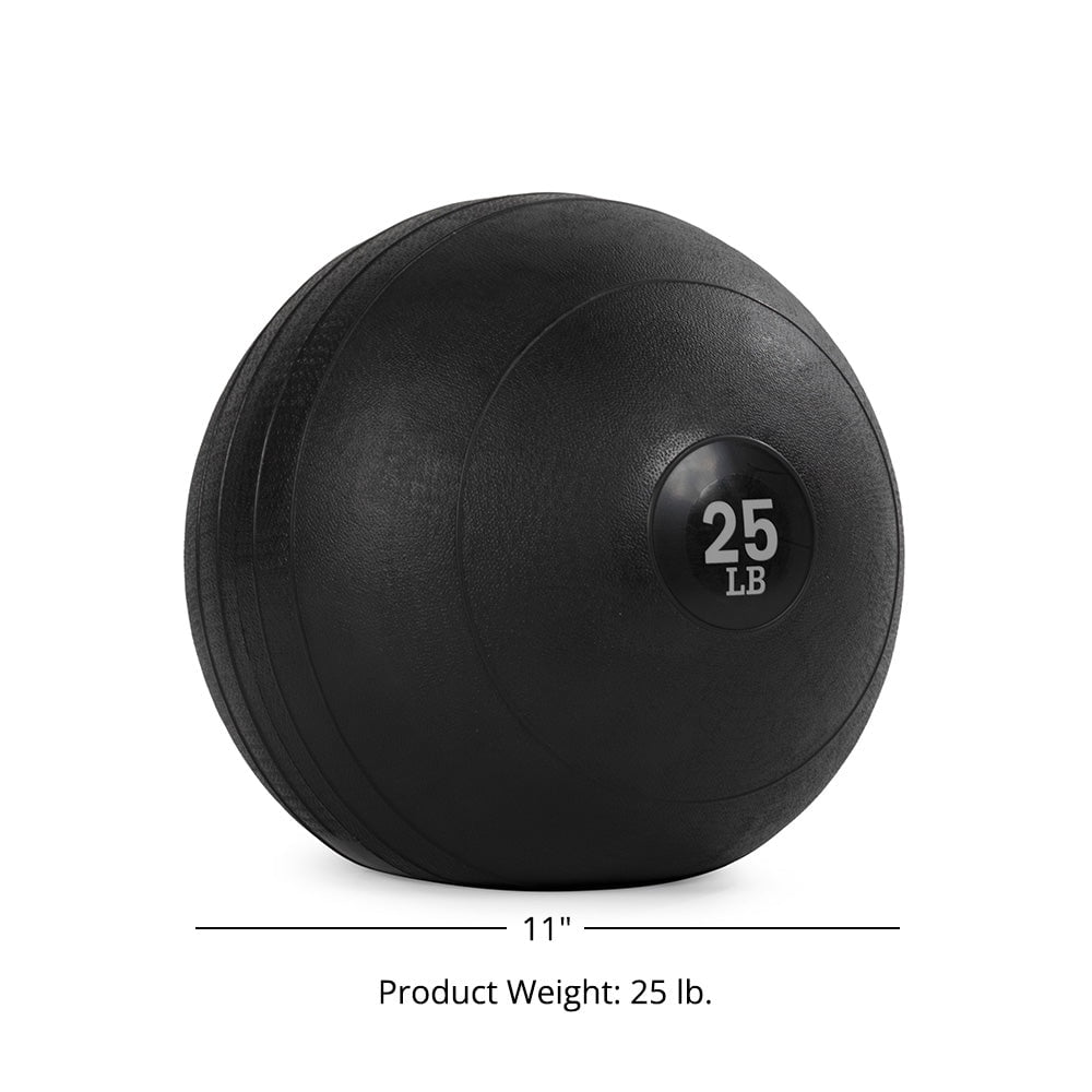 Titan Fitness 25 LB Rubber Slam Ball, Dead Weight Ball Absorbs Impact, Minimal Bounce, Textured Surface