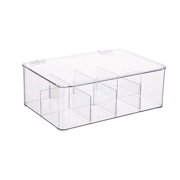 Zmeidao - Organizador de plástico para bolsitas de té con tapa abatible para armario de cocina, encimera y despensa. Ideal para cápsulas de café, sobres de condimentos y condimentos. 8