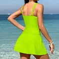 thumbnail image 4 of Bikini Set Swimwear,Women Two Piece Tankini Swimsuits With Skirt Vintage High Waisted Bathing Suits Push Up Swimdress Features:,Sexy One Piece Swimsuit for Women(Size:S), 4 of 8