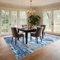 thumbnail image 2 of Garvee 5'x7' Modern Abstract Area Rug Washable Accent Carpet, Non-Slip Low Pile Indoor Mat for Living Room Bedroom Home Office, Light Blue, 2 of 8