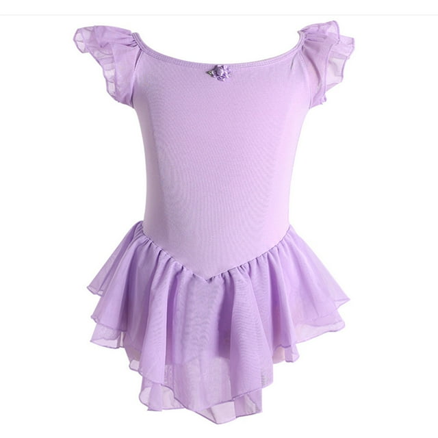 WEAIXIMIUNG Robes de Retour à la Maison Manches Longues Enfants Tout-Petits Filles Printemps Été Robe de Gymnastique Manches Courtes Vêtements