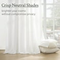 thumbnail image 3 of White Pinch Pleat Linen Curtains for Bedroom 90 Inches Long 2 Panel Set,Light Filtering Semi Sheer Privacy Bright Bohemian Gothic Decor Floor Length Curtains for Living Room 90 Length, 3 of 18