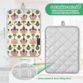 thumbnail image 6 of Yayeee Pot Holders Kitchen Heat Resistant with Pockets 7"x9.8" Cotton Oven Cooking Hot Pads, Beige Floral Pattern, 6 of 7