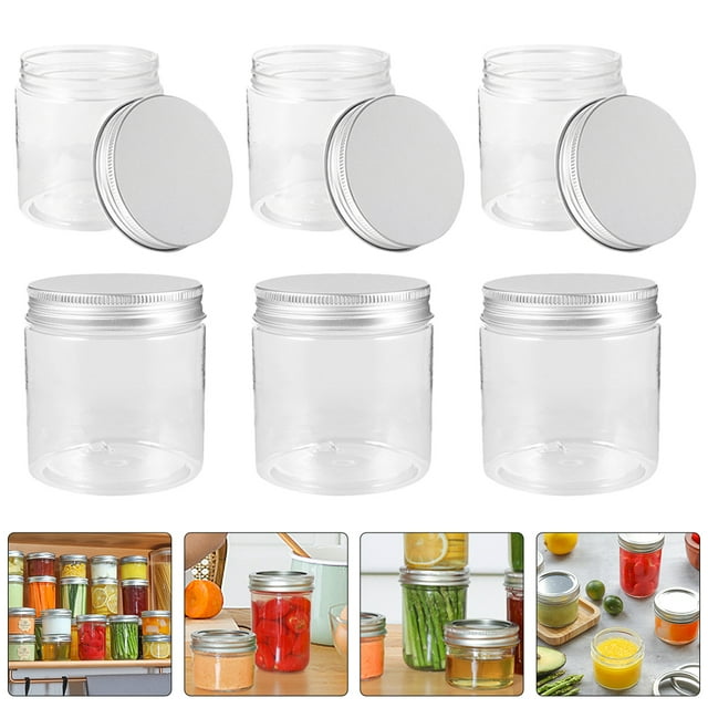 FONDOTIN 8pcs Plastic Storage Jar With Lid Airtight Container For Honey Shops