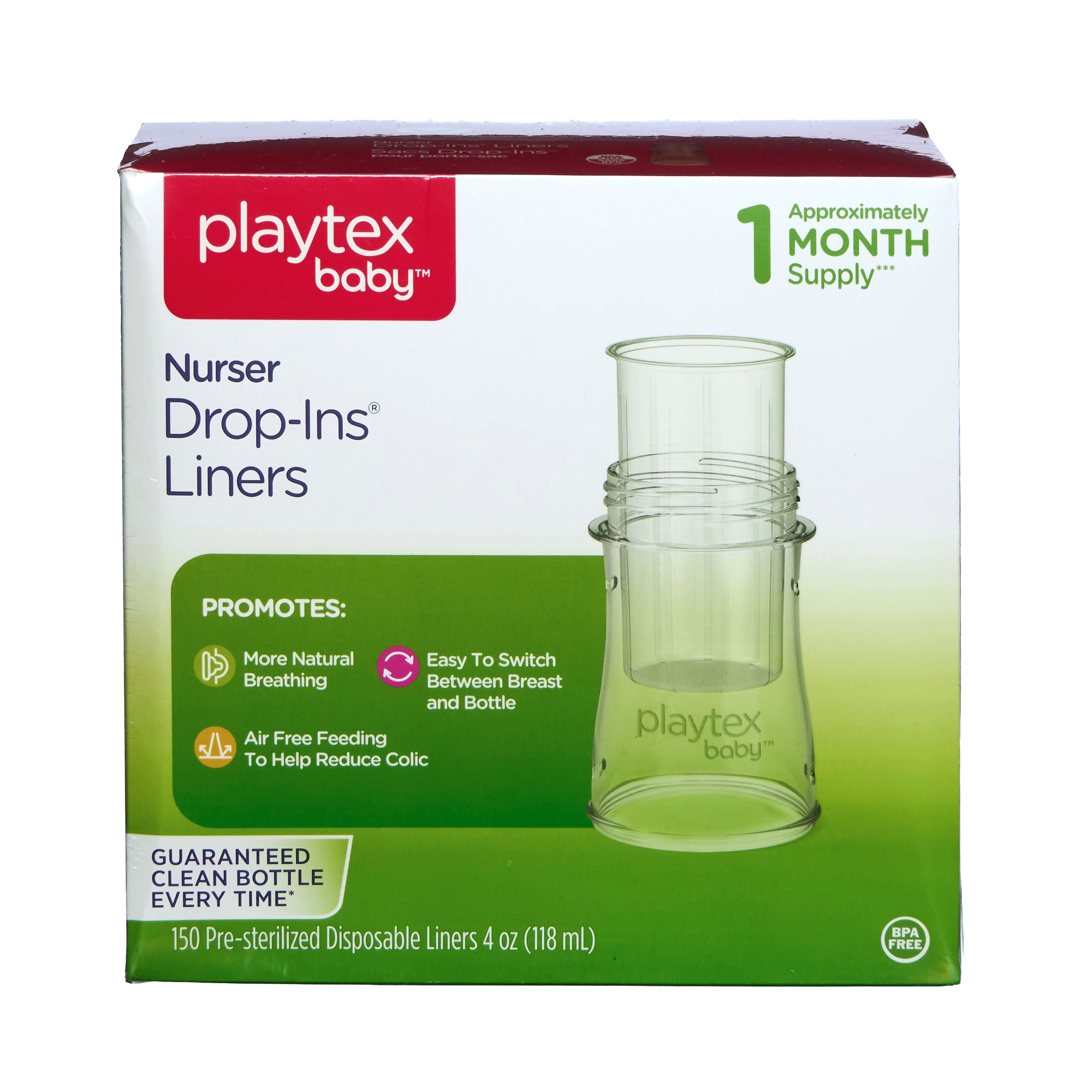 playtex baby drop-ins liners 4 oz 150 count