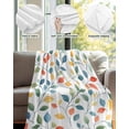 thumbnail image 4 of Flannel Fleece Throw Blanket Watercolor Spring Botanical Leaves Lightweight Soft Plush Blankets,Colorful Foliage Leaf Cozy Warm Throw Blanket for Couch Sofa Bed Car Office 40x50in, 4 of 9