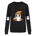 thumbnail image 3 of Craaazy Halloween Shirts for Women Long Sleeve Witch Graphic Tees Vintage Festival Tops Halloween prints Sweatshirts Long Sleeve Crewneck Pullover Gifts, 3 of 4