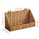 thumbnail image 3 of Cesta de almacenamiento de ratán tejido para baño | Organizador de pared de imitación de ratán | Cesta de mimbre sintético para artículos de aseo, toallas y suministros, 3 of 9