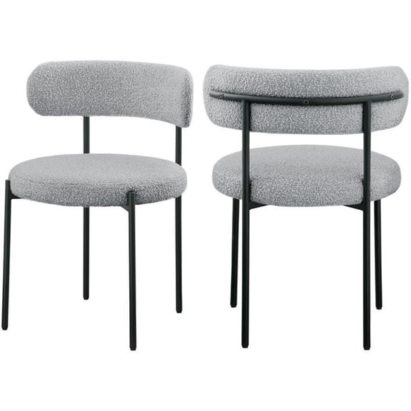 Maklaine Contemporary Gray Finished Fabric Dining Chair