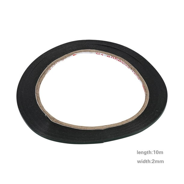 Cinta de espuma negra Jadeshay 10 m de largo 2 mm de ancho adhesiva de doble cara