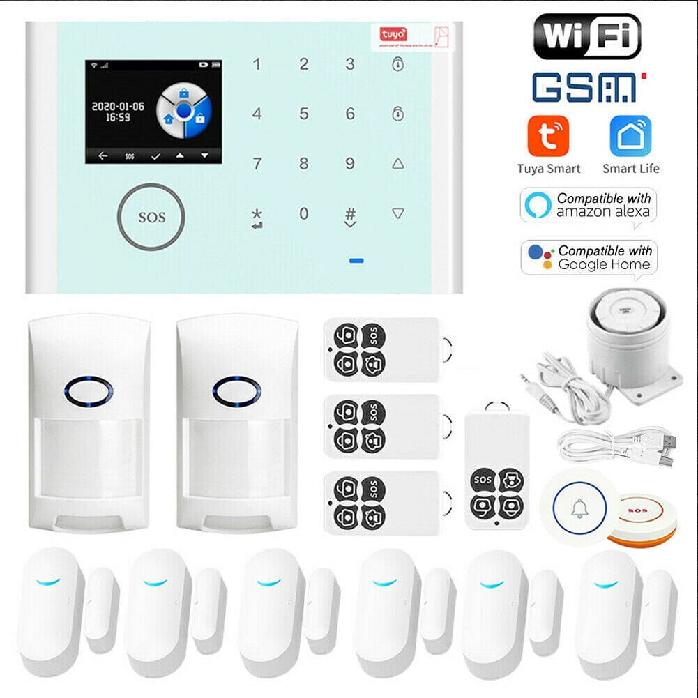 TUYA Wireless WIFI Alarm System Home House Security Burglar 3in1 Host for Alexa 