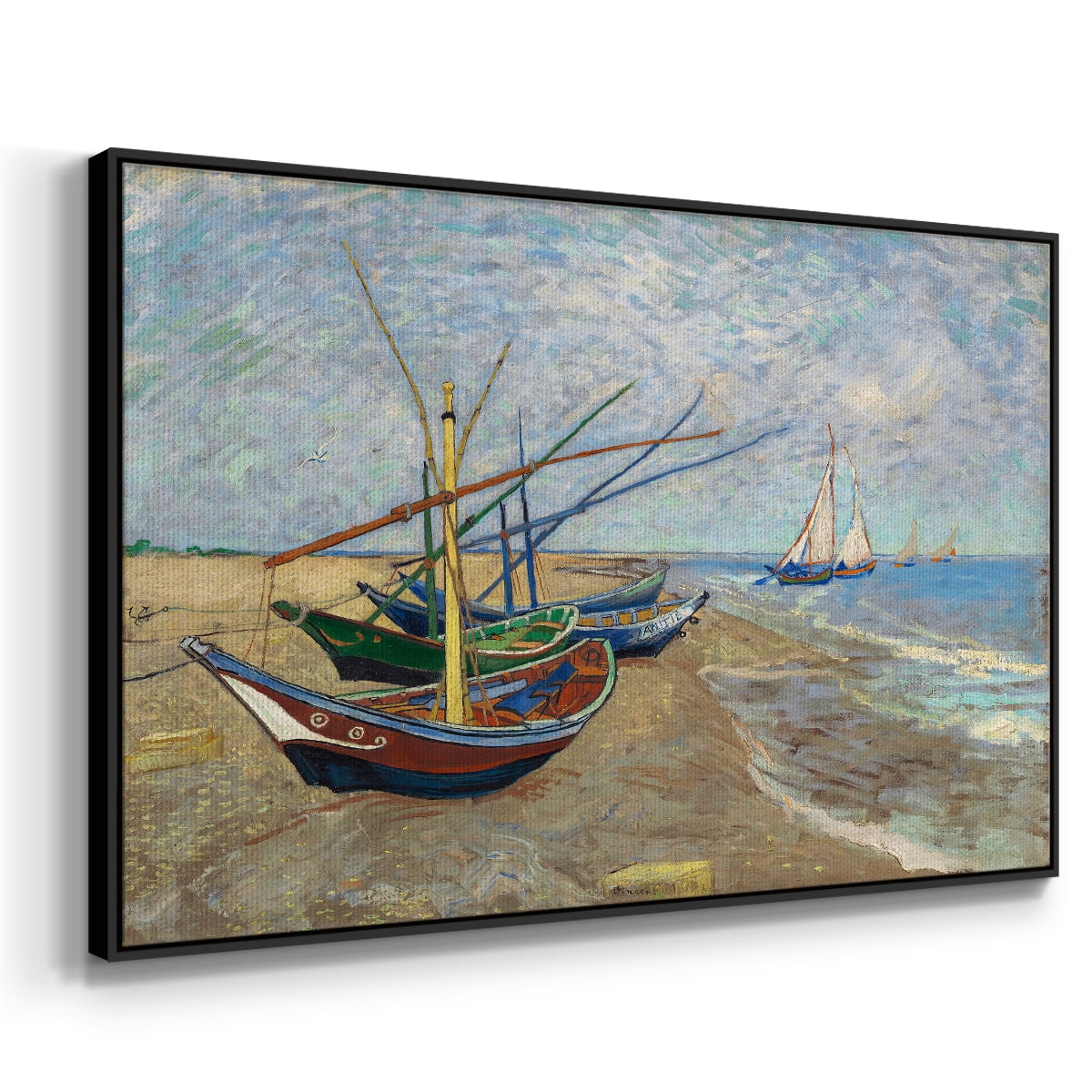 Vintage Landscape-CXLVIII By Wexford Home Framed in Black Wood Gallery Wrapped Canvas 25 in. x 37 in.