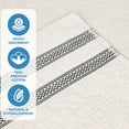 thumbnail image 5 of Superior Zero Twist Cotton Ribbed Geometric 12-Piece Towel Set, Ultra Soft Quick Dry, Stone, 5 of 12