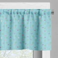 thumbnail image 5 of Ambesonne Floral Valance & Curtain, Flowers Minimalist Pattern, 55"x24", Pale Sky Blue Pink and Green, 5 of 7