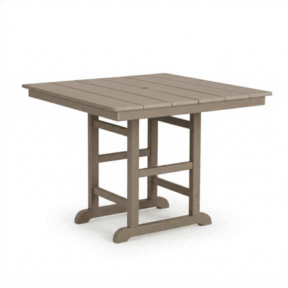LifeSky Folding Square Patio Dining Table HDPE for Last-Minute Backyard BBQs: Set Up in 60 Seconds – All-Weather No-Rust No-Rot – 37.8" for 4 People