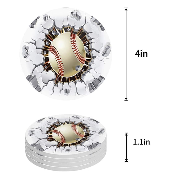 FMSHPON Green Plant Leaves Set of 8 Round Coaster for Drinks, Absorbent Ceramic Stone Coasters Cup Mat with Cork Base for Home Kitchen Room Coffee Table Bar Decor