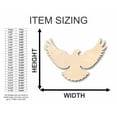thumbnail image 2 of Unfinished Wood Flying Dove Shape - Bird - Wildlife - Craft - up to 46" DIY 6" / 1/8", 2 of 3