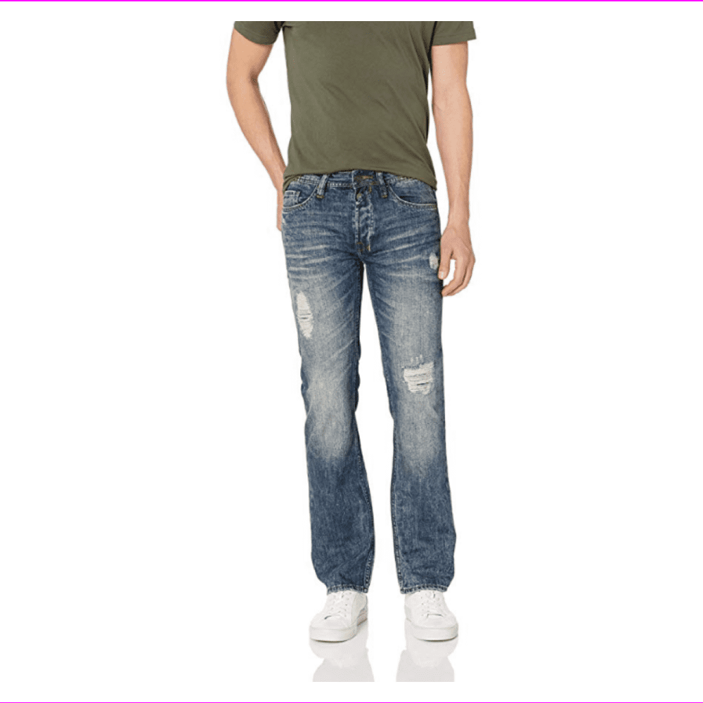 Buffalo David Bitton Mens Driven Relaxed Straight Vintage and Worn Denim