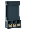 thumbnail image 2 of Twin Star Home 40" Hall Tree with Open Storage and Included Baskets, Fontana Blue, 2 of 6