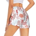 thumbnail image 4 of Picia Tropical Corals Seahorse Pattern Women's 2 in 1 Athletic Running Shorts High Waisted Workout Casual Gym Sweat Shorts with Comfy Liner Zipper Pockets-Large, 4 of 9